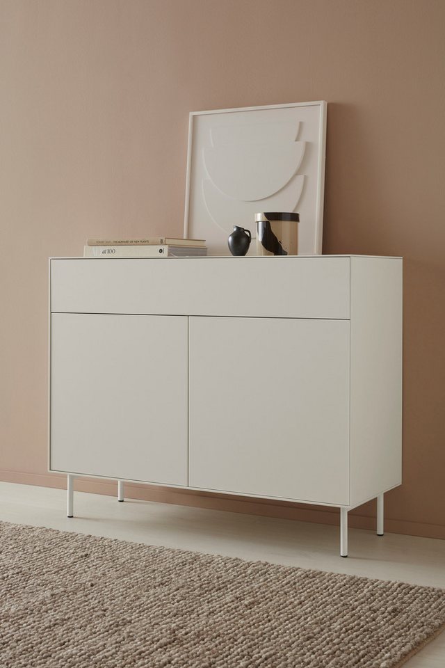 LeGer Home by Lena Gercke Sideboard Essentials, Breite: 112cm, MDF lackiert, Push-to-open-Funktion von LeGer Home by Lena Gercke