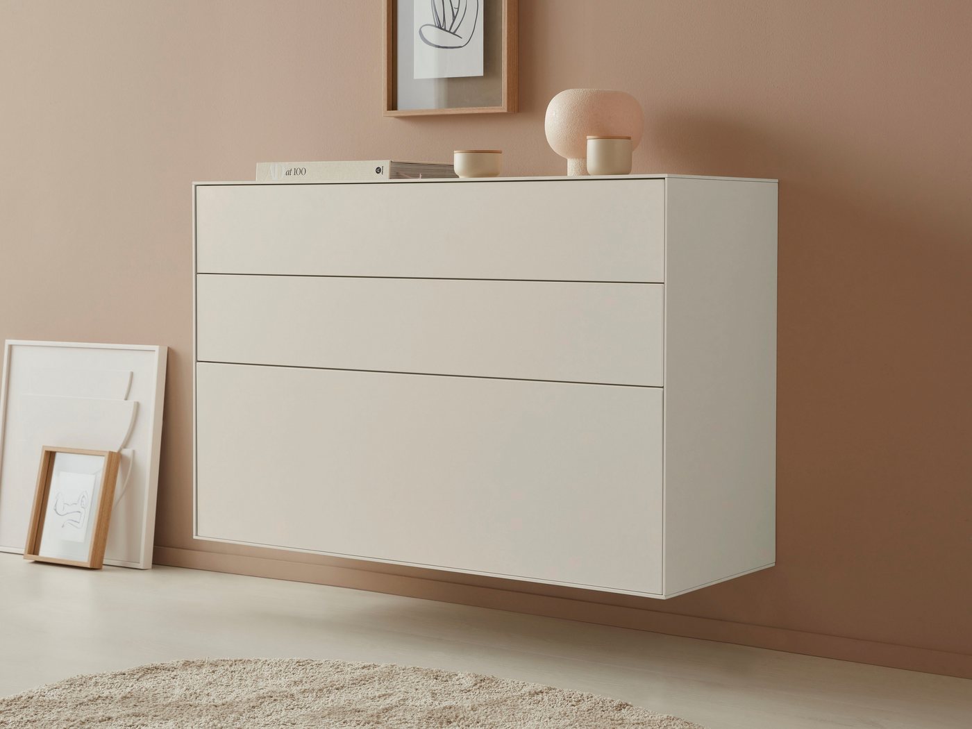 LeGer Home by Lena Gercke Sideboard Essentials, Breite: 112cm, MDF lackiert, Push-to-open-Funktion von LeGer Home by Lena Gercke