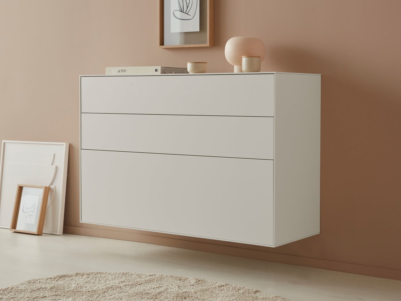 LeGer Home by Lena Gercke Sideboard Essentials, Breite: 112cm, MDF lackiert, Push-to-open-Funktion von LeGer Home by Lena Gercke