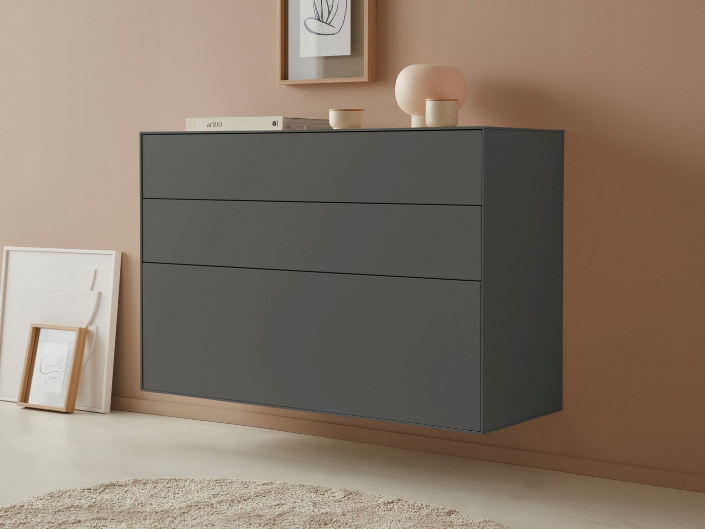 LeGer Home by Lena Gercke Sideboard Essentials, Breite: 112cm, MDF lackiert, Push-to-open-Funktion von LeGer Home by Lena Gercke