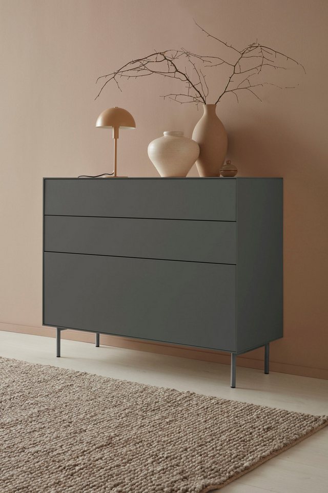 LeGer Home by Lena Gercke Sideboard Essentials, Breite: 112cm, MDF lackiert, Push-to-open-Funktion von LeGer Home by Lena Gercke