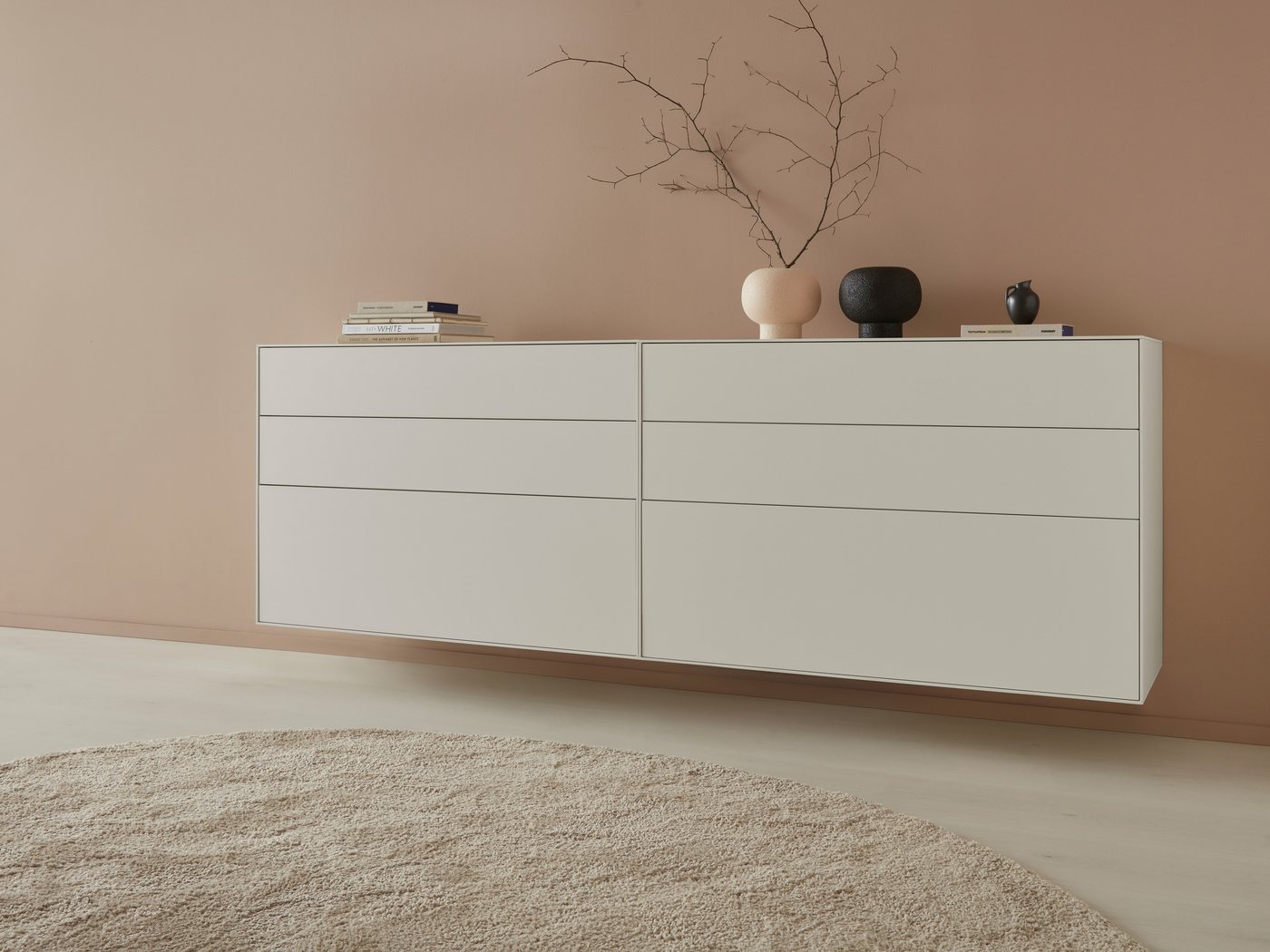 LeGer Home by Lena Gercke Sideboard Essentials (2 St), Breite: 224cm, MDF lackiert, Push-to-open-Funktion von LeGer Home by Lena Gercke