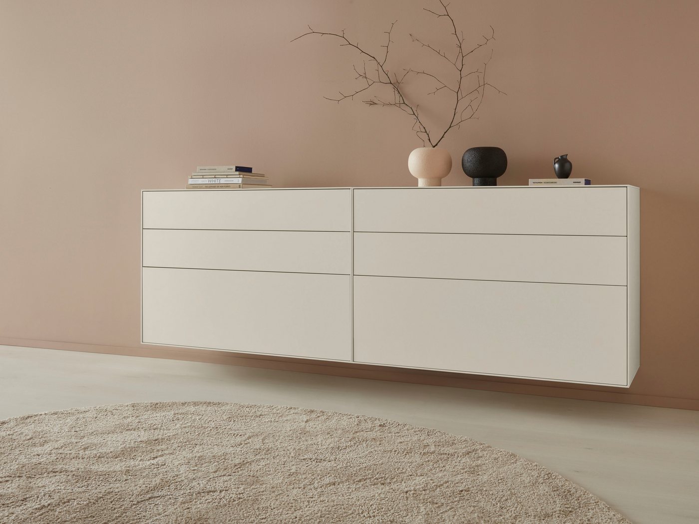 LeGer Home by Lena Gercke Sideboard Essentials (2 St), Breite: 224cm, MDF lackiert, Push-to-open-Funktion von LeGer Home by Lena Gercke