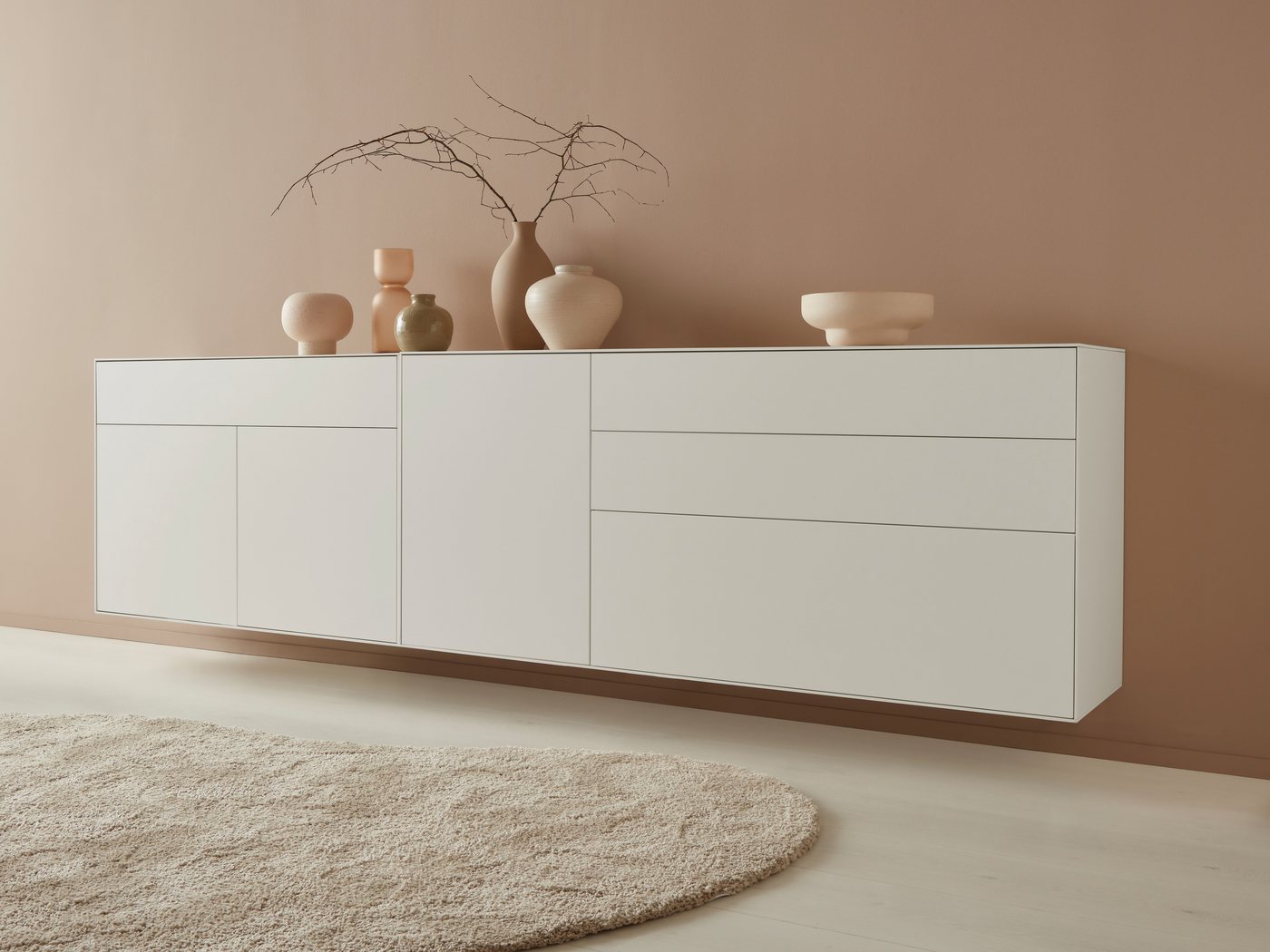 LeGer Home by Lena Gercke Sideboard Essentials (2 St), Breite: 279cm, MDF lackiert, Push-to-open-Funktion von LeGer Home by Lena Gercke