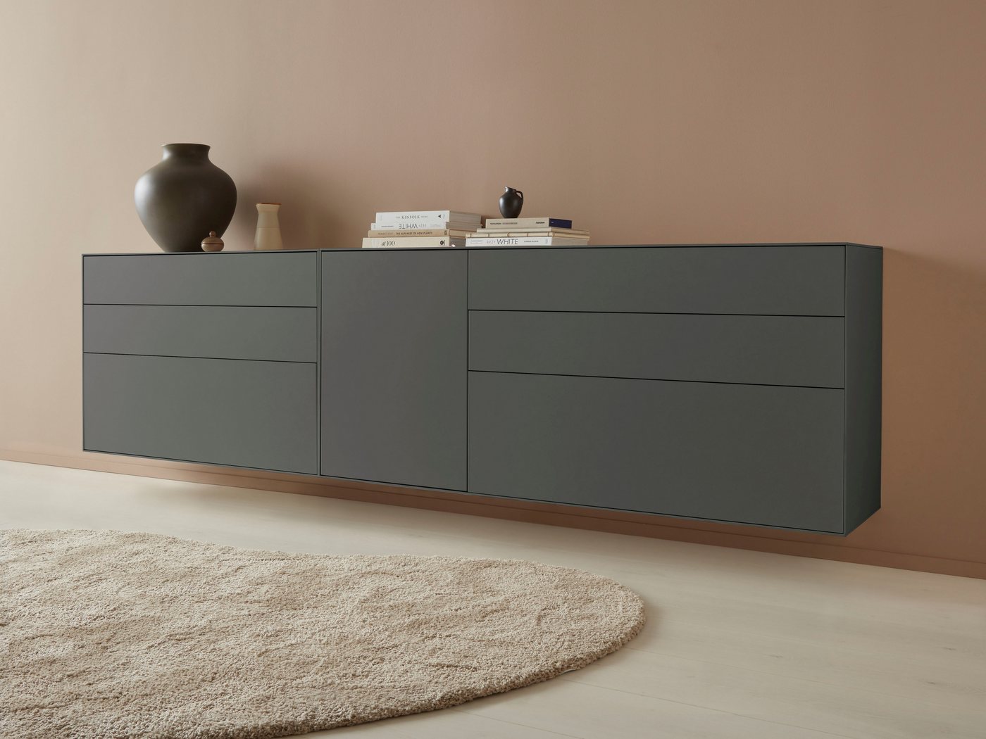 LeGer Home by Lena Gercke Sideboard Essentials (2 St), Breite: 279cm, MDF lackiert, Push-to-open-Funktion von LeGer Home by Lena Gercke