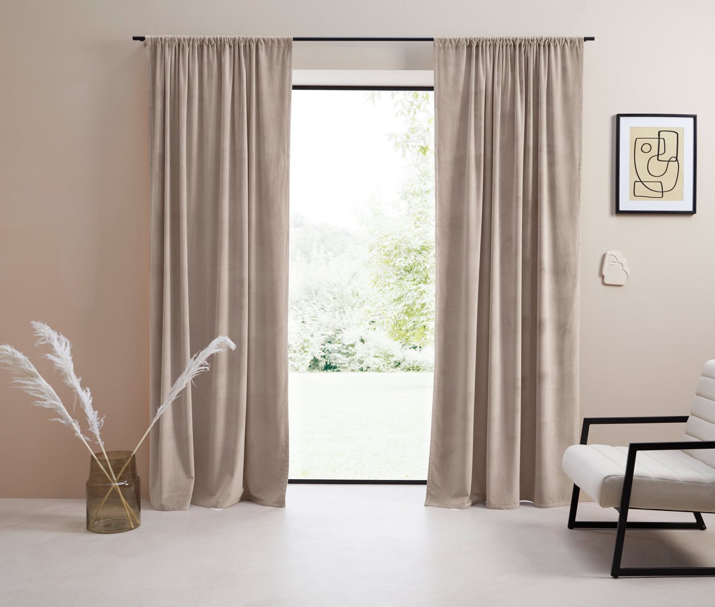 LeGer Home by Lena Gercke Vorhang Samt Ladina, Stangendurchzug (1 St), blickdicht, Polyester, blickdicht, gewebt, verschiedene Größen, 1 Stück, Bestseller von LeGer Home by Lena Gercke