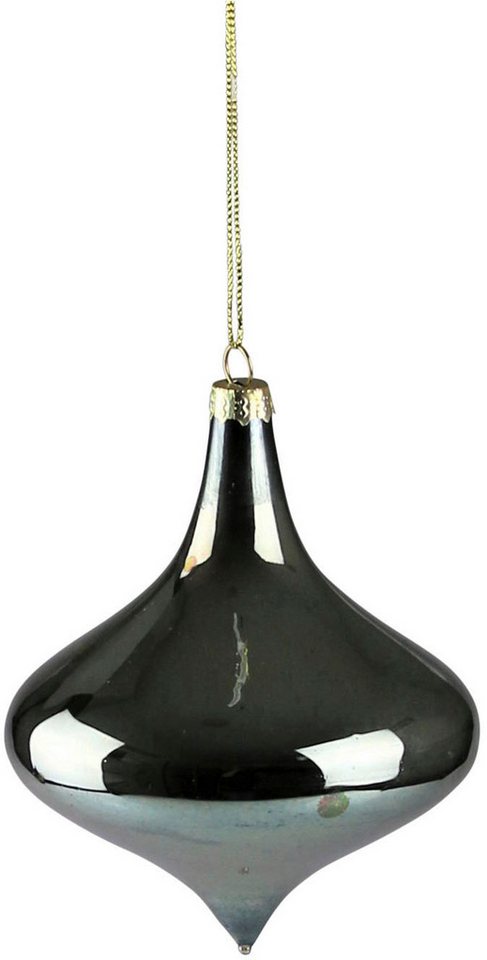 LeGer Home by Lena Gercke Weihnachtsbaumkugel Zapfen aus Glas, rauchgrau (6 St), ØxH: 10x12 cm von LeGer Home by Lena Gercke