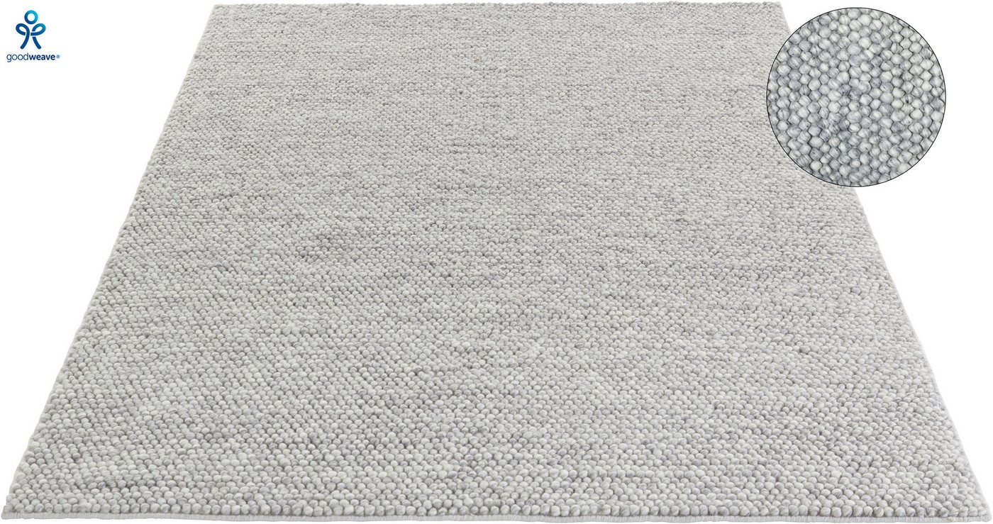 LeGer Home by Lena Gercke Wollteppich Ainhoa, handgewebt, Wolle, rechteckig, Höhe: 12 mm, einfarbig, Wolle, Teppich, Wohnzimmer, Schlafzimmer, Esszimmer LeGer Home by Lena Gercke Wollteppich Ainhoa, handgewebt, Wolle, rechteckig, Höhe: 12 mm, einfarbig, Wolle, Teppich, Wohnzimmer, Schlafzimmer, Esszimmer von LeGer Home by Lena Gercke
