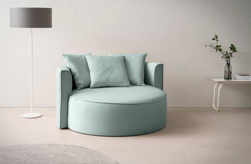 LeGer Home by Lena Gercke XXL-Sessel Isalie, Lesesessel, Loveseat, inklusive Zierkissen, extra große Sitzfläche, optional mit Hocker, Cord, Samt, Bouclé von LeGer Home by Lena Gercke