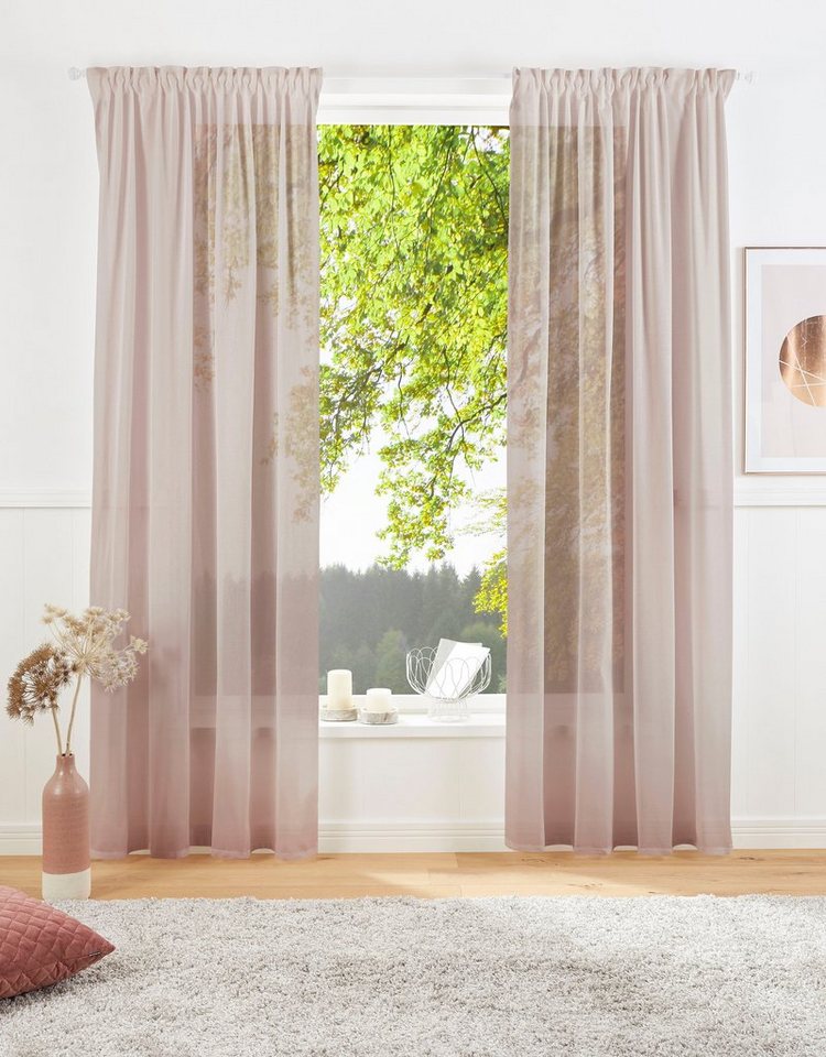 LeGer Home by Lena Gercke Vorhang Lanea, Multifunktionsband (1 St), halbtransparent, Leinenoptik, 1 Schal, verschiedene Größen von LeGer Home by Lena Gercke