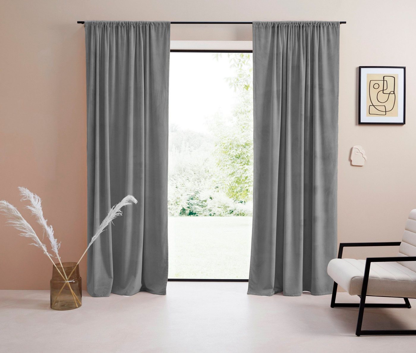LeGer Home by Lena Gercke Vorhang Samt Ladina, Stangendurchzug (1 St), blickdicht, Polyester, blickdicht, gewebt, verschiedene Größen, 1 Stück, Bestseller von LeGer Home by Lena Gercke