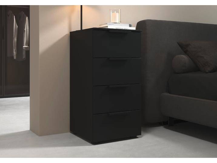 Kommode Serina , schwarz, B:40cm H:81cm T:42cm, Holzwerkstoff, LEGER HOME BY LENA GERCKE, Sideboards, mit 4 Schubkästen sowie hochwertigen Metallgriffen MADE IN GERMANY von LeGer