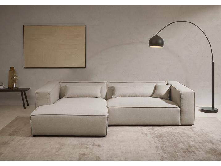 LeGer Home by Lena Gercke Ecksofa PIARA XXL, Big-Sofa in Cord oder Leinenoptik, L-Form, mit Kedernaht, schwarze Füße, extra tiefe Sitzfläche, grau LeGer Home by Lena Gercke Ecksofa PIARA XXL, Big-Sofa in Cord oder Leinenoptik, L-Form, mit Kedernaht, schwarze Füße, extra tiefe Sitzfläche, grau von LeGer