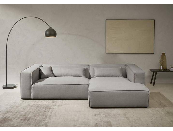 LeGer Home by Lena Gercke Ecksofa PIARA XXL, Big-Sofa in Cord oder Leinenoptik, L-Form, mit Kedernaht, schwarze Füße, extra tiefe Sitzfläche, grau LeGer Home by Lena Gercke Ecksofa PIARA XXL, Big-Sofa in Cord oder Leinenoptik, L-Form, mit Kedernaht, schwarze Füße, extra tiefe Sitzfläche, grau von LeGer