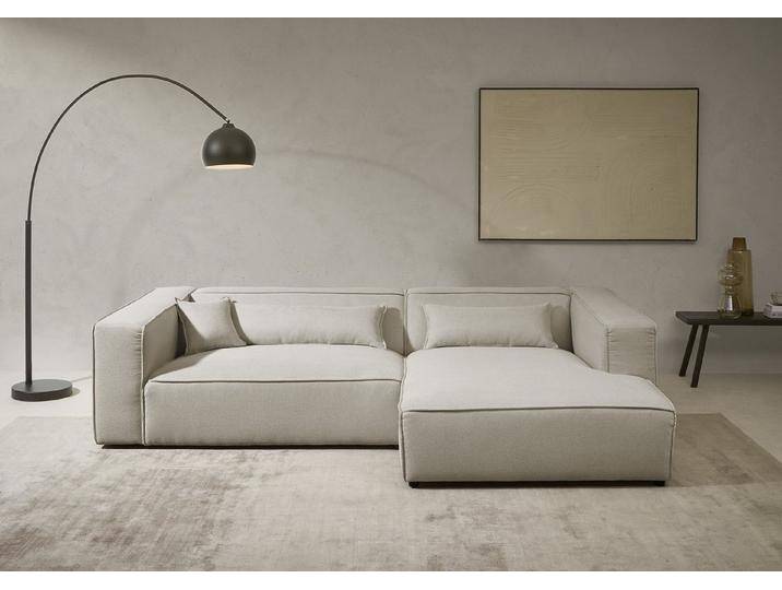 LeGer Home by Lena Gercke Ecksofa PIARA XXL, Big-Sofa in Cord oder Leinenoptik, L-Form, mit Kedernaht, schwarze Füße, extra tiefe Sitzfläche, grau LeGer Home by Lena Gercke Ecksofa PIARA XXL, Big-Sofa in Cord oder Leinenoptik, L-Form, mit Kedernaht, schwarze Füße, extra tiefe Sitzfläche, grau von LeGer