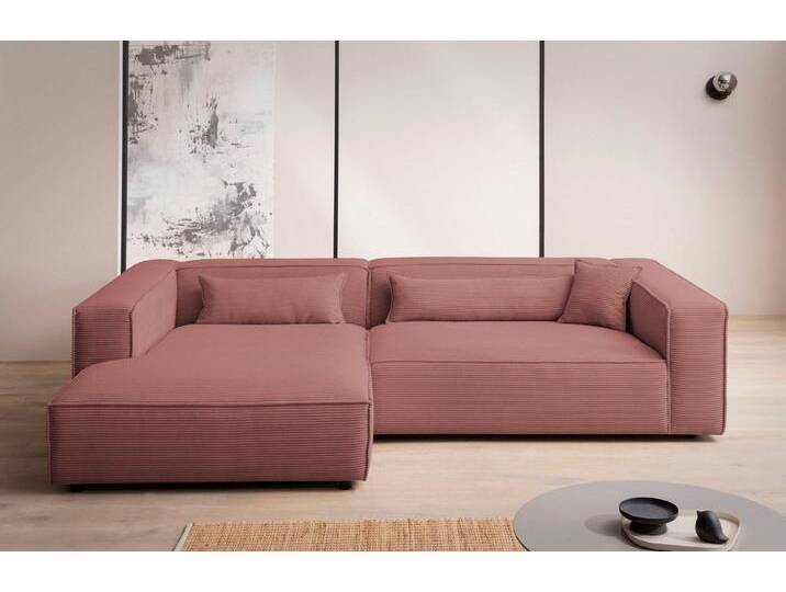 LeGer Home by Lena Gercke Ecksofa PIARA XXL, Big-Sofa in Cord oder Leinenoptik, L-Form, mit Kedernaht, schwarze Füße, extra tiefe Sitzfläche, rot LeGer Home by Lena Gercke Ecksofa PIARA XXL, Big-Sofa in Cord oder Leinenoptik, L-Form, mit Kedernaht, schwarze Füße, extra tiefe Sitzfläche, rot von LeGer