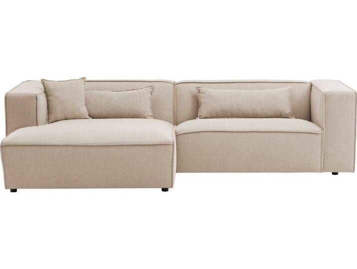 LeGer Home by Lena Gercke Ecksofa PIARA mit Kedernaht in Cord oder Leinenoptik, moderne Couch in L-Form, wahlweise Ottomane rechts/links, schwarze Füße, bequemer Sitzkomfort von LeGer
