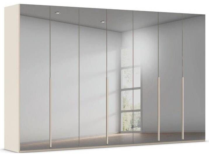 LeGer Home by Lena Gercke Kleiderschrank Schrank Garderobe Ankleide Schlafzimmer Flur Serina (in 3 verschiedenen Ausstattungen BASIC/CLASSIC/PREMIUM) in 6 Breiten (101 - 401 cm) mit Front Glas oder Dekor MADE IN GERMANY, beige grau von LeGer