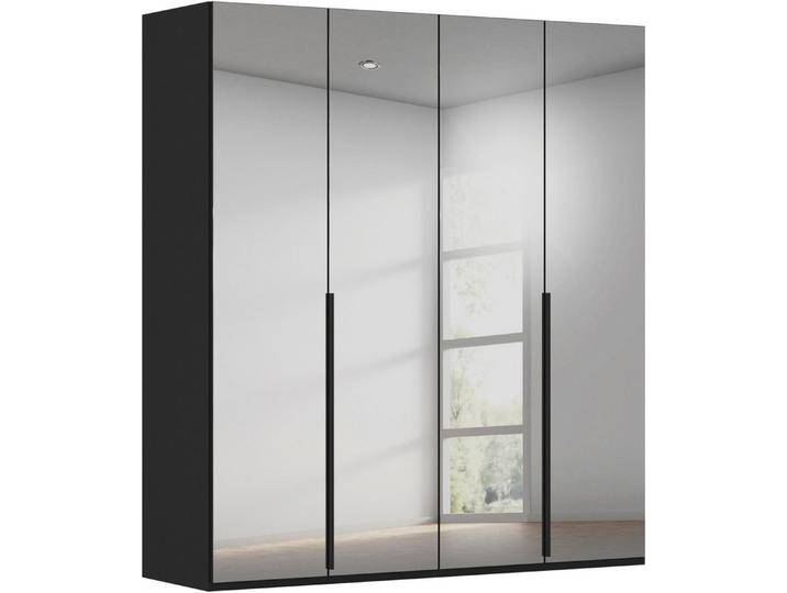 LeGer Home by Lena Gercke Kleiderschrank Schrank Garderobe Ankleide Schlafzimmer Flur SERINA Eyecatcher (in 3 verschiedenen Ausstattungen BASIC/CLASSIC/PREMIUM) in 6 Breiten (101 - 401 cm) mit Front Glas oder Dekor MADE IN GERMANY, grau schwarz von LeGer