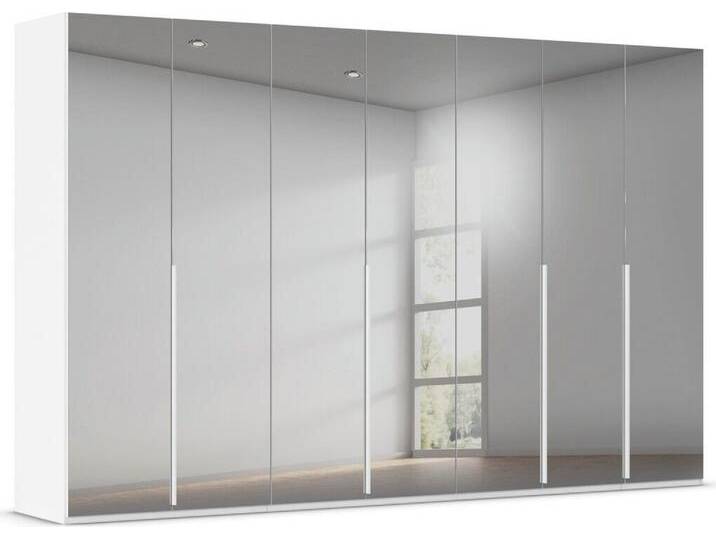LeGer Home by Lena Gercke Kleiderschrank Schrank Garderobe Ankleide Schlafzimmer Flur Serina (in 3 verschiedenen Ausstattungen BASIC/CLASSIC/PREMIUM) in 6 Breiten (101 - 401 cm) mit Front Glas oder Dekor MADE IN GERMANY, grau weiß von LeGer