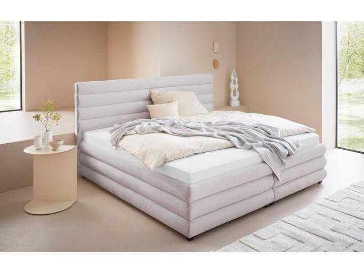 LeGer Home by Lena Gercke Polsterbett Maylis, auch in 200cm Breite, beige, 7-Zonen-Kaltschaummatratze , H2 (80 kg), creme von LeGer