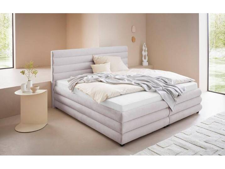 LeGer Home by Lena Gercke Polsterbett Maylis, auch in 200cm Breite, beige, 7-Zonen-Kaltschaummatratze , H3 (100 kg), creme von LeGer