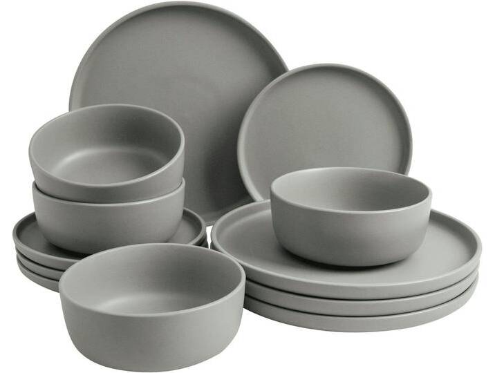 LeGer Home by Lena Gercke Tafelservice Geschirr-Set, Service Belli (12-tlg), 4 Personen, Steingut, runde Form, Scandi Style, 12 Teile, für 4 Personen von LeGer