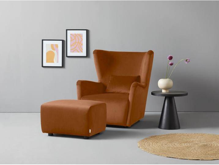 Ohrensessel Levke Sessel , braun, B:86cm H:98cm T:80cm, 100% Polyester, LEGER HOME BY LENA GERCKE, Sessel, wahlweise mit oder ohne Hocker Ohrensessel Levke Sessel , braun, B:86cm H:98cm T:80cm, 100% Polyester, LEGER HOME BY LENA GERCKE, Sessel, wahlweise mit oder ohne Hocker von LeGer