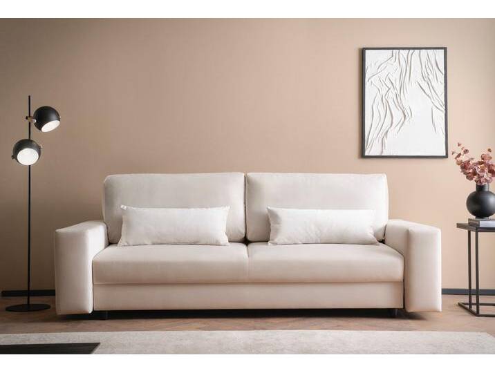 Schlafsofa Imoga, Polster mit Schlaffunktion, 3-Sitzer Sofa, Couch mit Bettkasten , beige (creme), B:250cm H:90cm T:108cm, LEGER HOME BY LENA GERCKE, Sofas, in modernen Farben und Stoffen, Bettfunktion, Liegefläche: 200x150 cm von LeGer