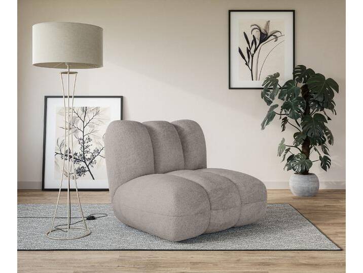 Sessel Priya Loungesessel, moderne Steppung, auch in Bouclé , grau (taupe), B:90cm H:84cm T:106cm, 100% Polyester, LEGER HOME BY LENA GERCKE, Sessel, Polstersessel, perfektes Einzelstück, gemütlich und modern, B/T/H: 90/106/84 cm von LeGer