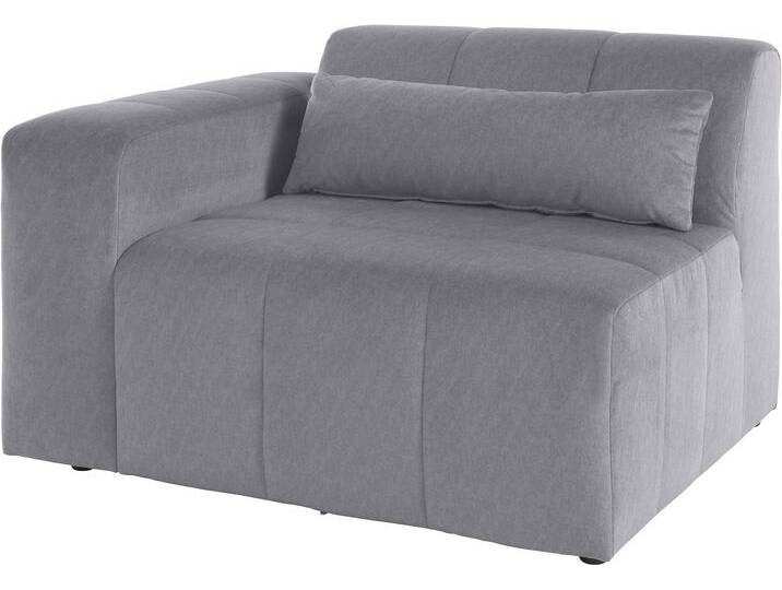 Sofaelement Maileen , silber, B:116cm H:74cm T:90cm, 100% Polyester, LEGER HOME BY LENA GERCKE, Polsterelemente, Modul Sessel mit Armlehne, verknüpfbar mit anderen Modulen der Serie von LeGer