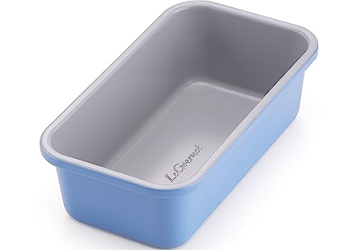 LeGourmet Antihaft-Brot-Kastenform 22,9 x 12,7 cm, Keramikbeschichtung, ungiftig, rostbeständiger aluminisierter Stahl, perfekte 0,5 kg Backform für Hackbraten, Pfundkuchen und Brownie (Cyan) von LeGourmet