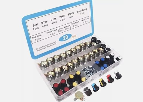 20Pcs WH148 B5K B10K B20K B50K B100K Ohm Potentiometer Knob Linear Potentiometer 3 Cap von LeHang
