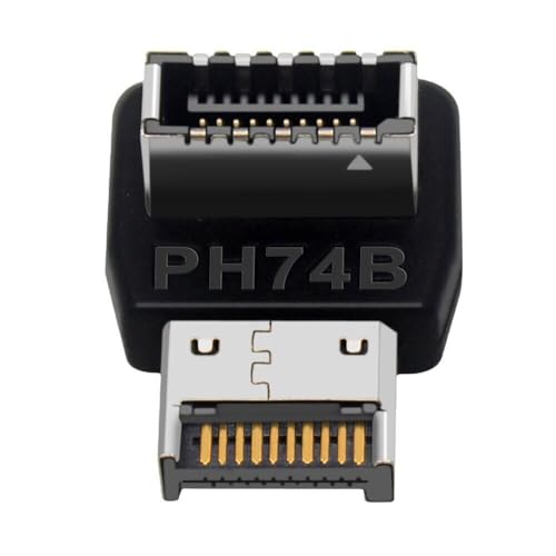 2X USB 3.2 Front Panel Interner Anschluss Typ E 90 Grad abgewinkelter Adapter USB C Header 90 Grad Adapter (PH74B) von LeHang