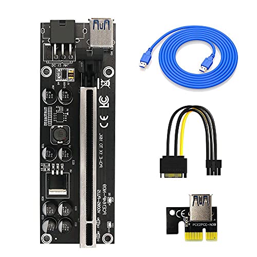 LeHang 009S Plus PCIE Riser 1x bis 16x Grafikerweiterung r für Bitcoin GPU Mining Powered Riser Adapterkarte von LeHang