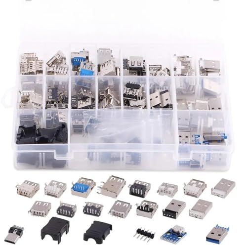 LeHang 180Pcs Micro Sockets USB 3.0 2.0 Typ A männlicher weiblicher Stecker Stecker Stecker Stecker DURCH DIY von LeHang