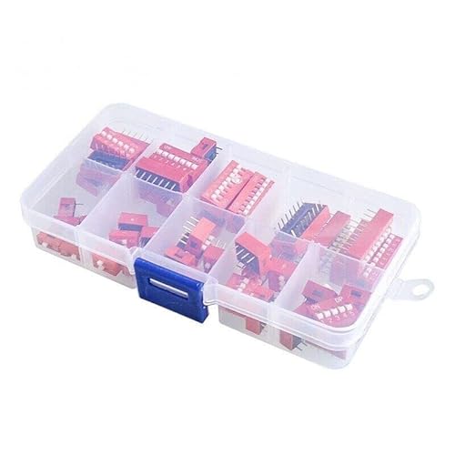 LeHang 45-teiliger Schiebeknopf DIY Elektronik Kit 2.54mm 1/2/3/4/5/6/7/8/9P 9 Wert von LeHang