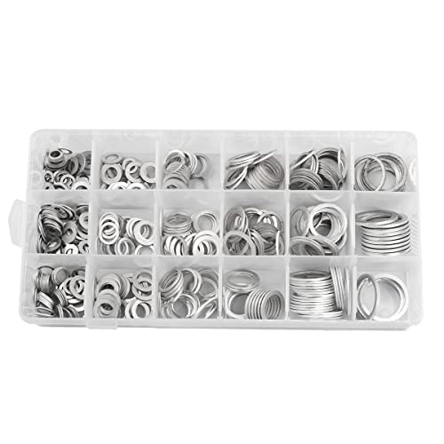LeHang 450Pcs Aluminium Flachdichtungen Unterlegscheiben Sortiert Dichtung Metall Dichtung Unterlegscheibe Sortiert Aluminium Dichtungsringe LeHang 450Pcs Aluminium Flachdichtungen Unterlegscheiben Sortiert Dichtung Metall Dichtung Unterlegscheibe Sortiert Aluminium Dichtungsringe von LeHang