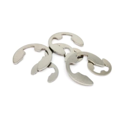 LeHang 580 Stück Satz 10 Größen 1.5-10mm Edelstahl Welle E Clip Snap Circlip Scheibe 304 Edelstahl Weiß von LeHang