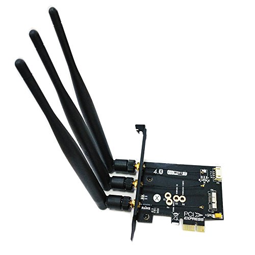 LeHang BCM943224PCIEBT2 / bcm94360CS2 / BCM943602CS WiFi + Bluetooth 4.0-Karte auf PCI-E x1-Adapter für PC/Hackintosh von LeHang