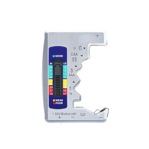 LeHang BT-886 Batterietester Prüfer 7 Sieben Batterietypen C AA AAA D N 9V (6F22) und 1.55V Silber von LeHang