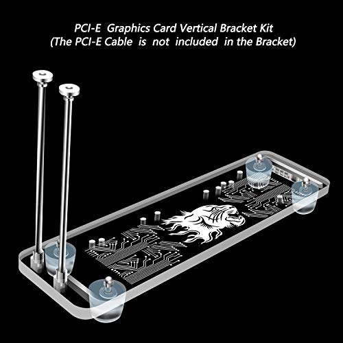 LeHang PCI-E 3.0 16X Grafikkarte vertikaler Ständer/Sockel mit RGB-LED-Licht für DIY ATX-Gehäuse (PCI-E-Verlängerungskabel Nicht enthalten) von LeHang