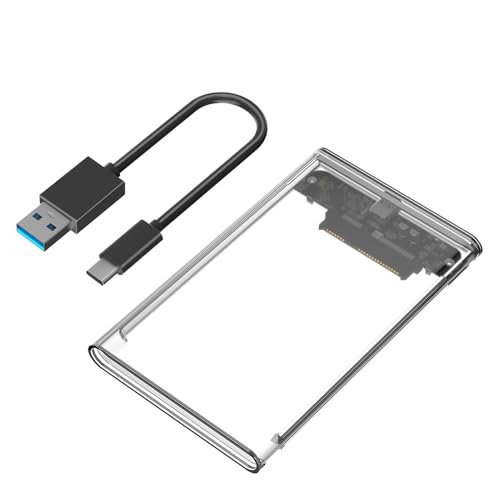 LeHang Tragbares 2,5 Zoll SATA SSD Festplattengehäuse Typ C 3.1 bis SATA 2.5 Externe Festplatte Transparentes Kunststoffgehäuse LeHang Tragbares 2,5 Zoll SATA SSD Festplattengehäuse Typ C 3.1 bis SATA 2.5 Externe Festplatte Transparentes Kunststoffgehäuse von LeHang