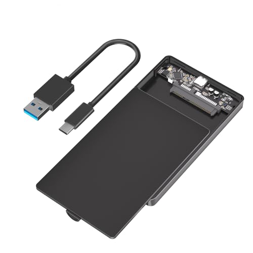 LeHang Tragbares 2,5 Zoll SATA SSD Festplattengehäuse Typ C 3.1 bis SATA 2.5 Externe Festplatte schwarzes Kunststoffgehäuse LeHang Tragbares 2,5 Zoll SATA SSD Festplattengehäuse Typ C 3.1 bis SATA 2.5 Externe Festplatte schwarzes Kunststoffgehäuse von LeHang