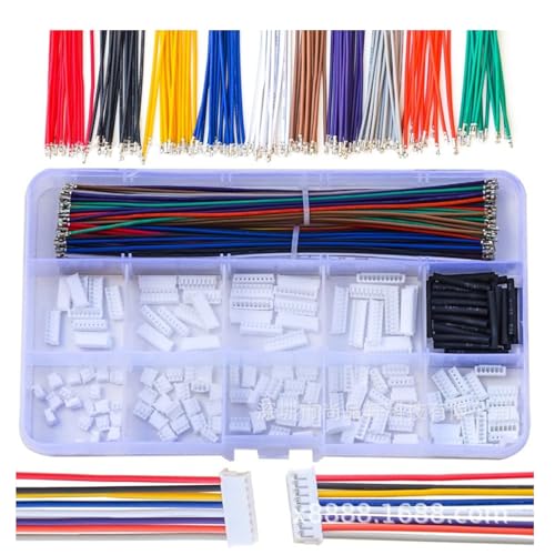 LeHang ZH 1.5mm JST Stecker Kit mit 28AWG Pre-Crimped Kabeln, 1.5mm Pitch 2/3/4/5/6/7/8/9/10 Pin Gehäuse JST Adapter von LeHang