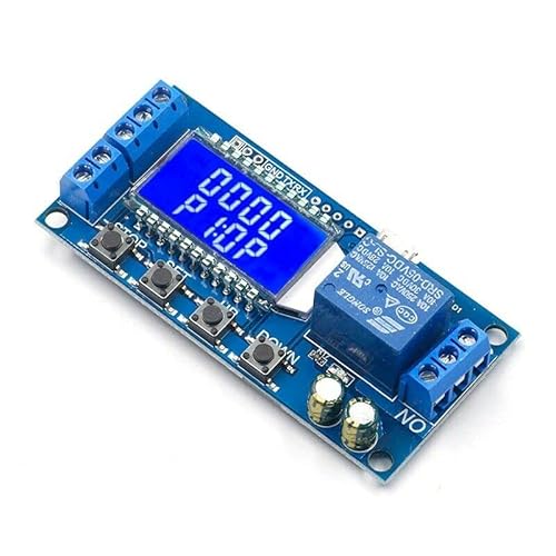 LeHang Zeitverzögerungsrelais DC 5 V 12 V USB-Relaismodul 6-30 V Verzögerungssteuerplatine Verzögerungs-Aus-Zyklus-Timer-Steuerschalter mit LCD-Display Unterstützung Micro-USB-5-V-Netzteil DIY von LeHang