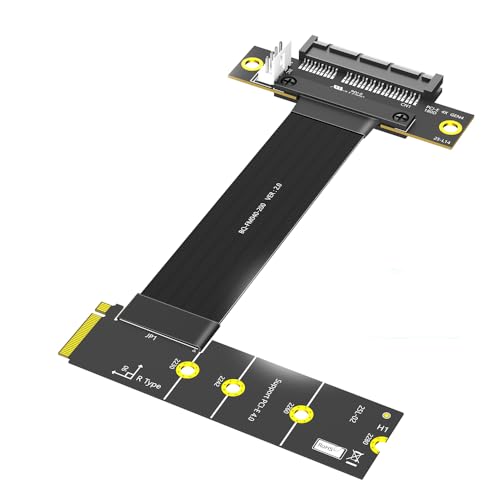 PCI-E 4.0 4X 180 Grad Drehung M.2 Schlüssel M (rechts drehen) Verlängerungskabel von LeHang