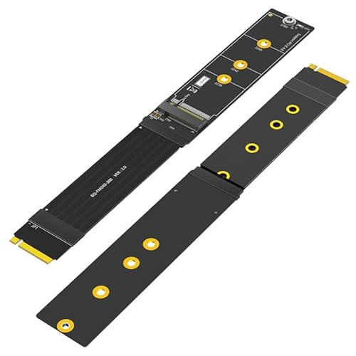 Upgrade Version 180 Grad NGFF M.2 M-Key NVME SSD Verlängerungskabel (Länge: 20cm) von LeHang