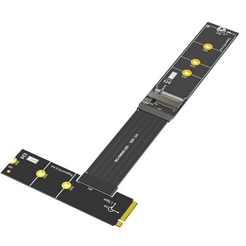 Upgrade Version 270 Grad NGFF M.2 M-Key NVME SSD Verlängerungskabel (Länge: 30cm) von LeHang
