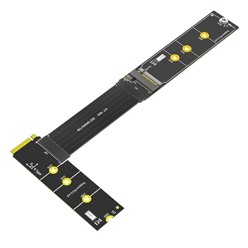 Upgrade Version 90 Grad rechts NGFF M.2 M-Key NVME SSD Verlängerungskabel (Länge: 30cm) von LeHang